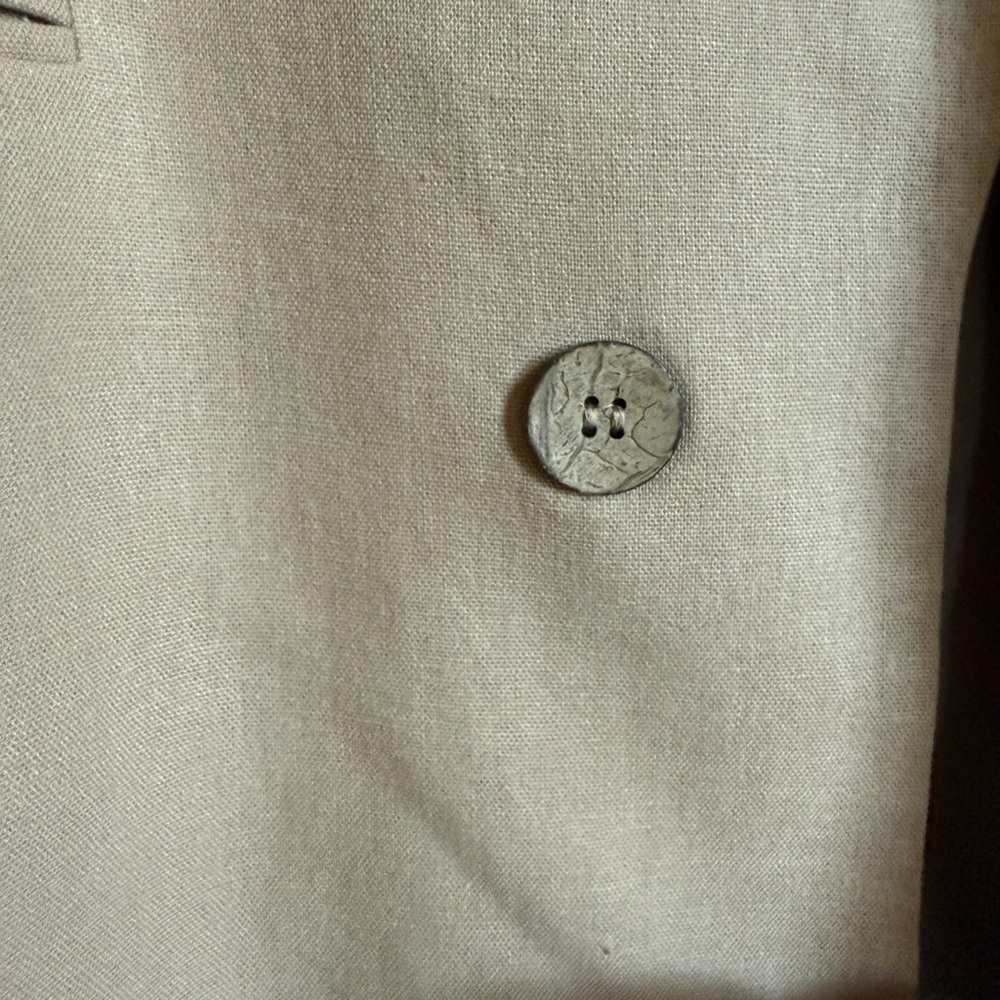 Bar III Women’s Blazer Linen Taupe Tan Camel Open Front Business Casual XXL - Picture 6 of 15
